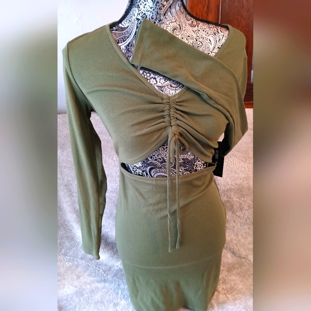 BCBG Army green dress